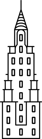 Chrysler Building Sticker Svg Vector, Free Vectors File